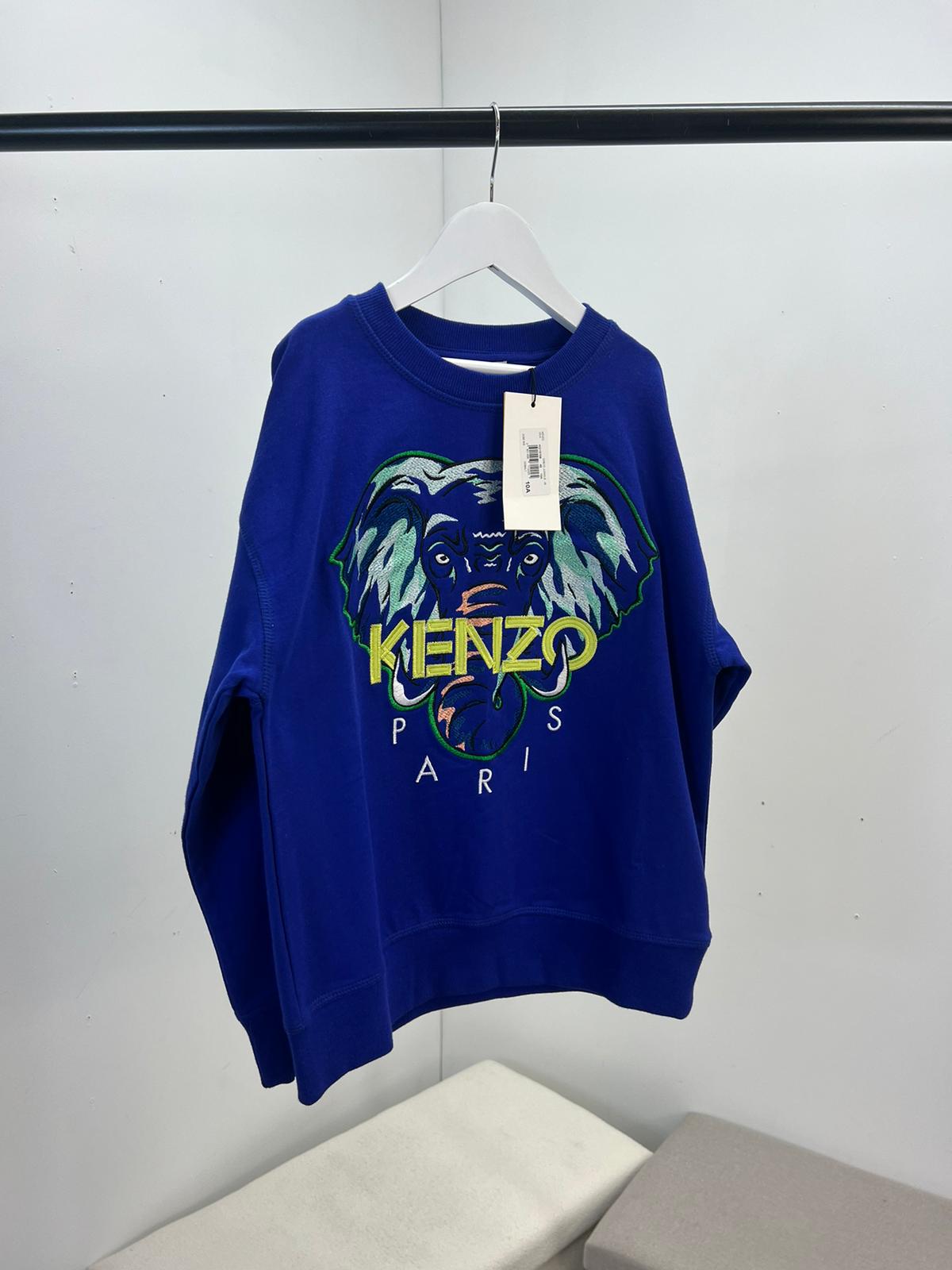 Kids Kenzo Blue Logo Jumper, Brand New In Tag - Age 10