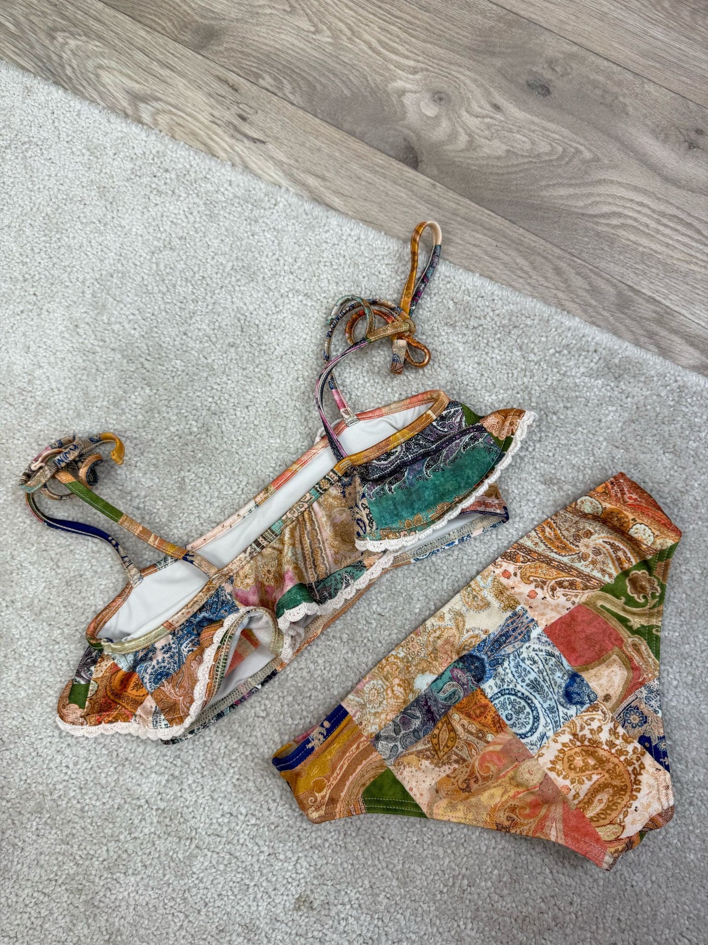 Kids Zimmermann Green Yellow Bikini -Age 8