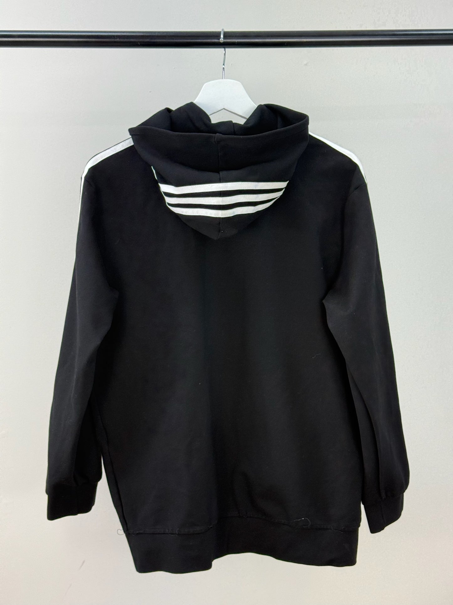 Prada X Adidas Black White Stripe Zip Up Jacket-36/Small
