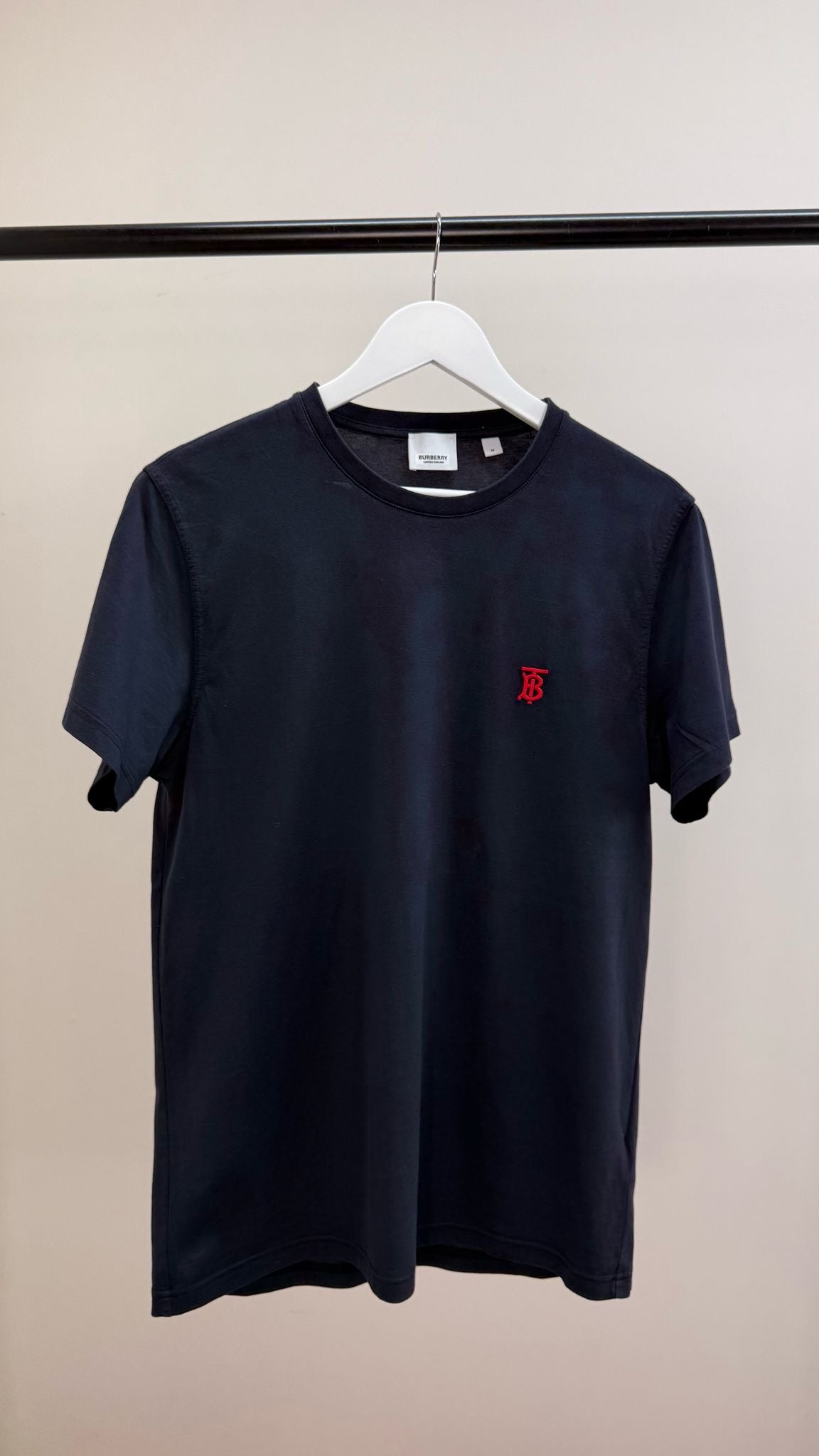 Burberry Navy Red Tb T-Shirt - Medium
