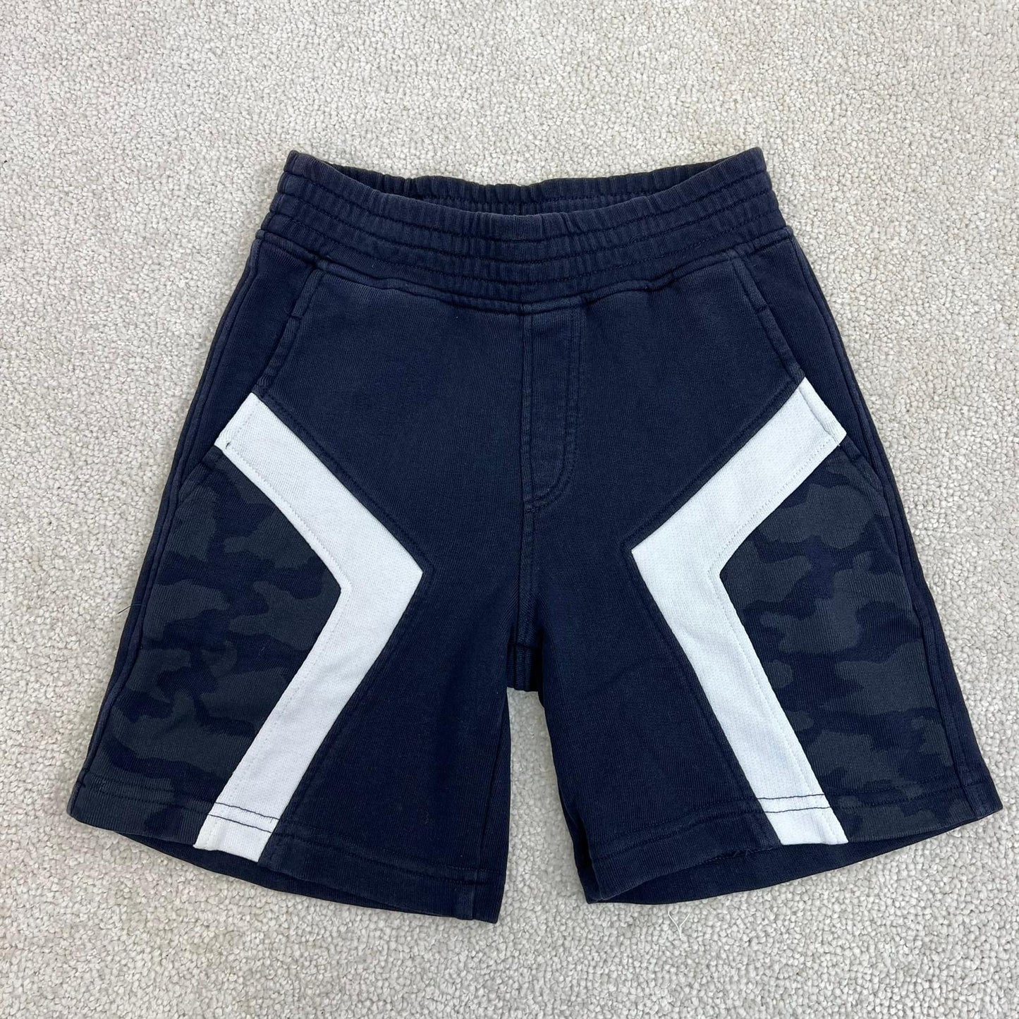 Kids Neil Barrett navy and white camo sweatshorts (Age 6)