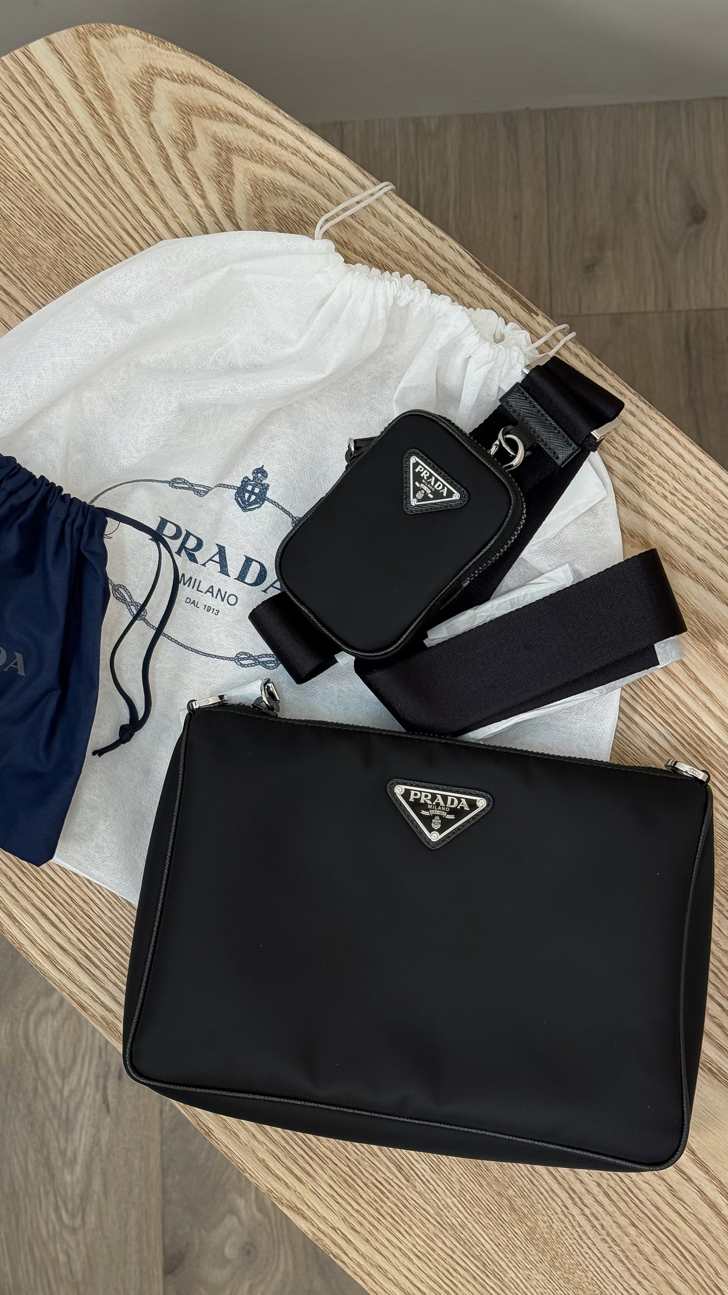 Prada Black Re Nylon Crossbody Bag- Brand New