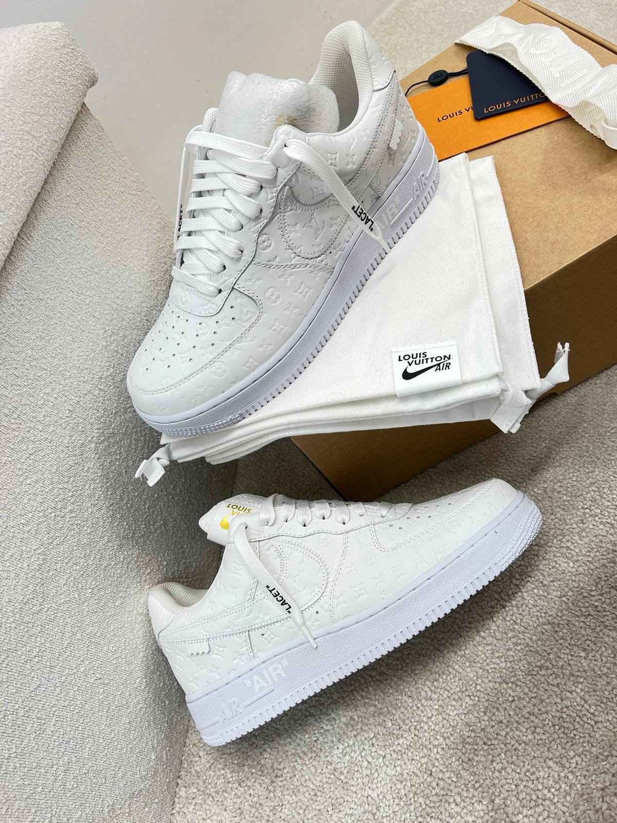 Louis Vuitton And Nike White "Air Force 1" By Virgil Abloh - Brand New In Box US 8/ UK 7.5