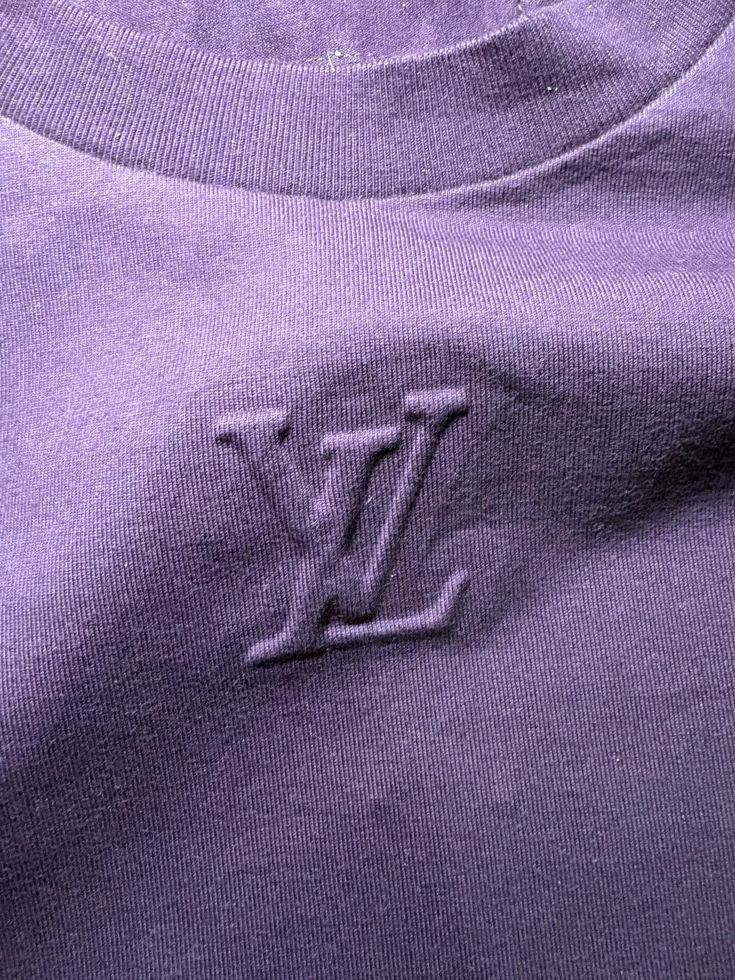 Louis Vuitton Burgundy Embossed LV T-Shirt -XXL