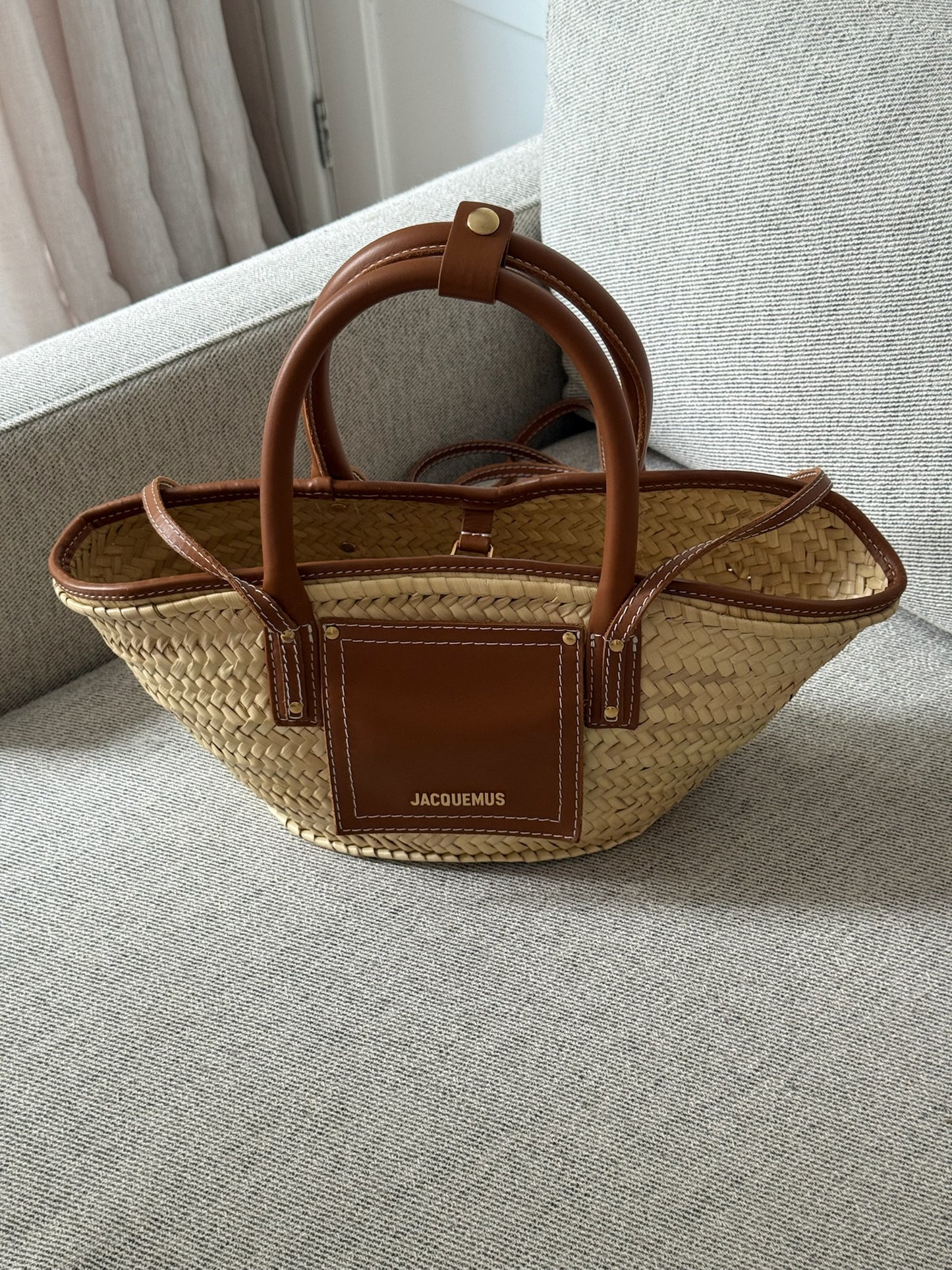 Jacquemus Le Panier Soli Logo Detailed Tote Bag