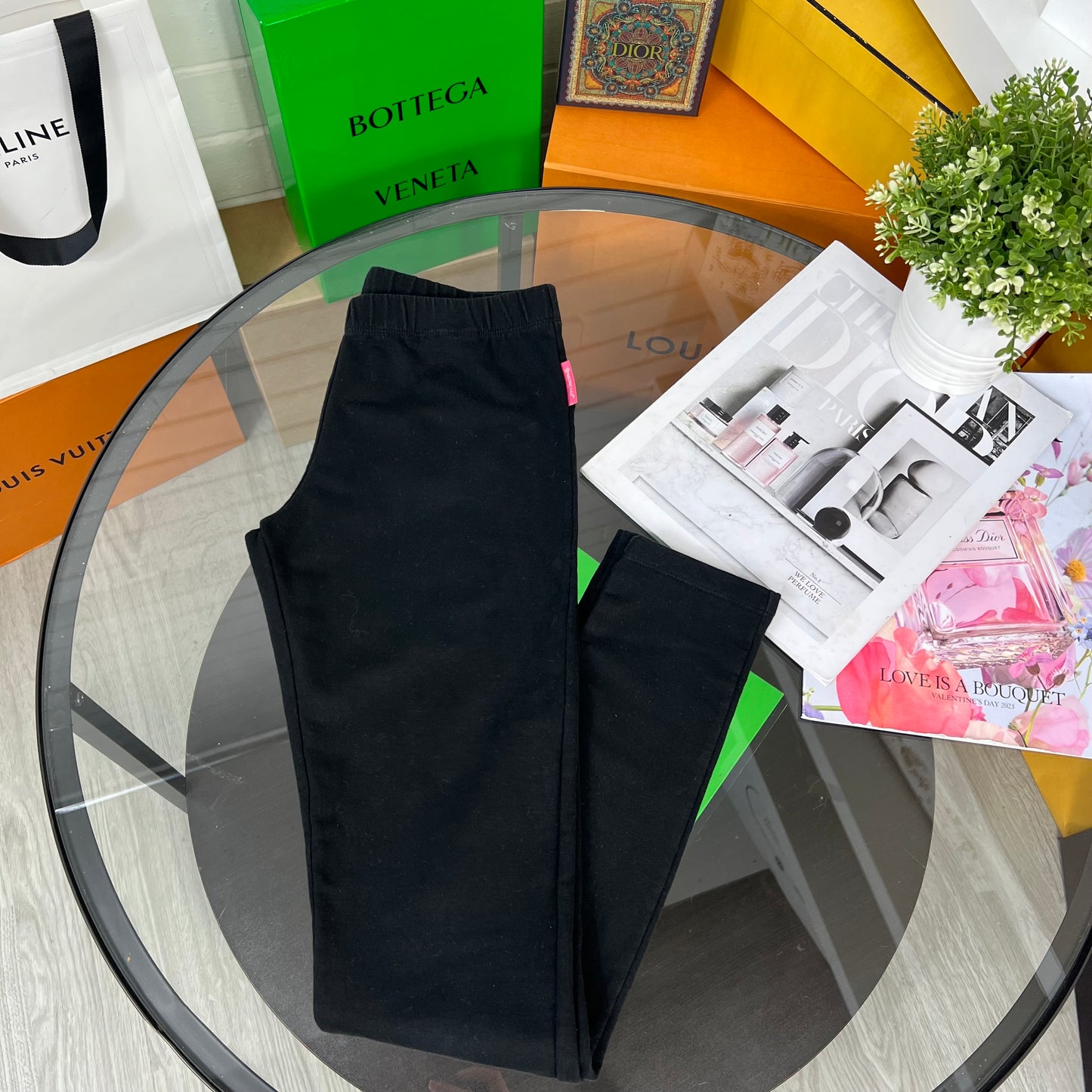 Kids Moncler Black Legging With Logo (Age 12)