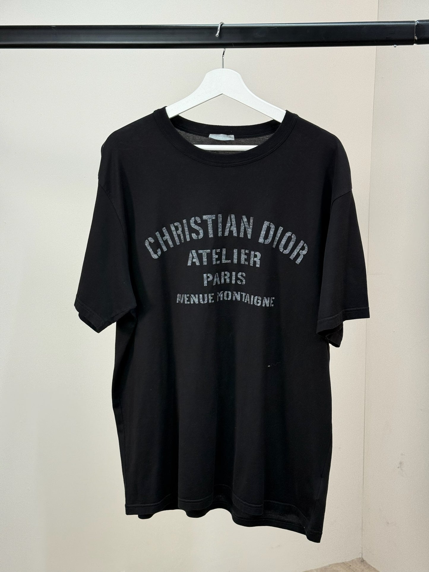 Dior Black Atelier Logo T-Shirt - XXL
