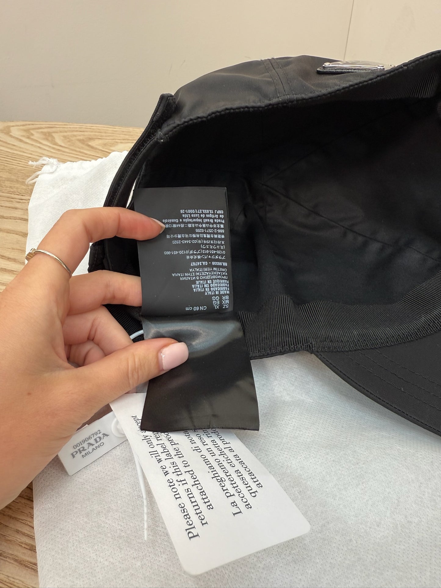 Prada Black Re Nylon Cap- Brand New In Tags