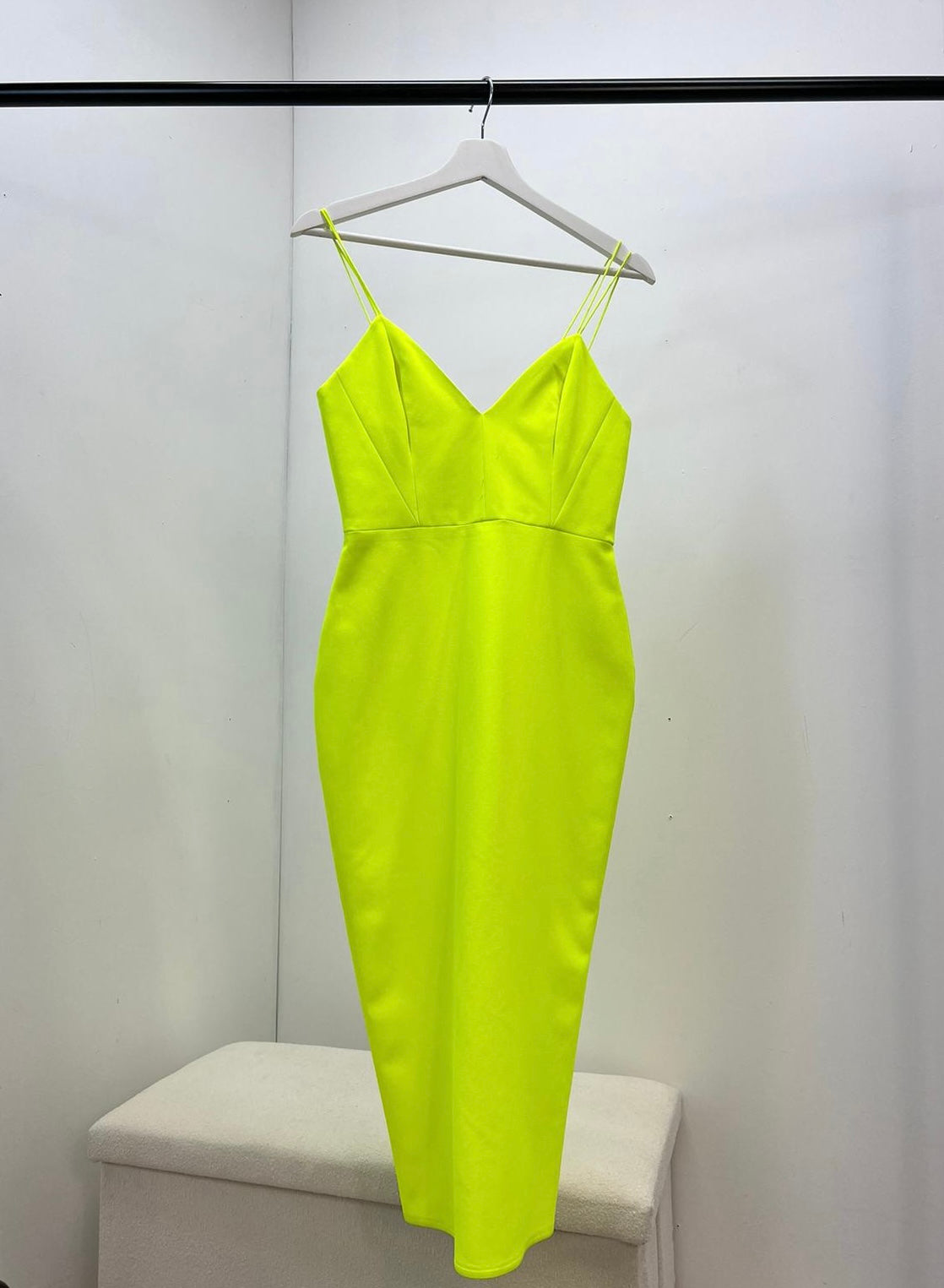 Alex Perry Green yellow Strap Zip Up Dress - UK 10
