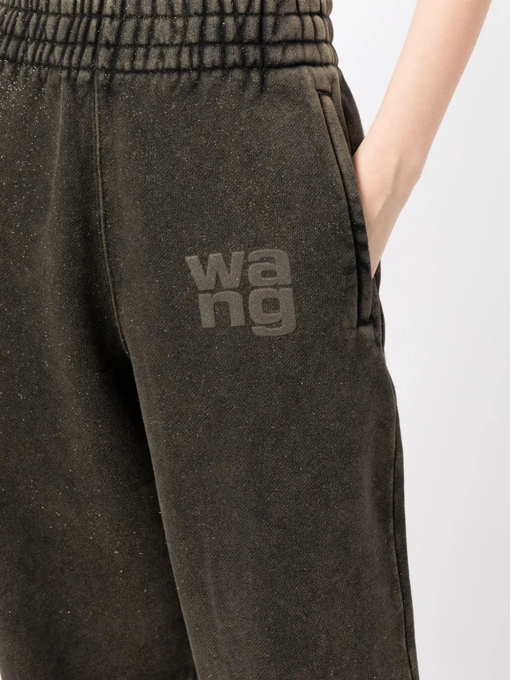 Alexander Wang Glitter Effect Terry Jumper Tracksuit Set-Small