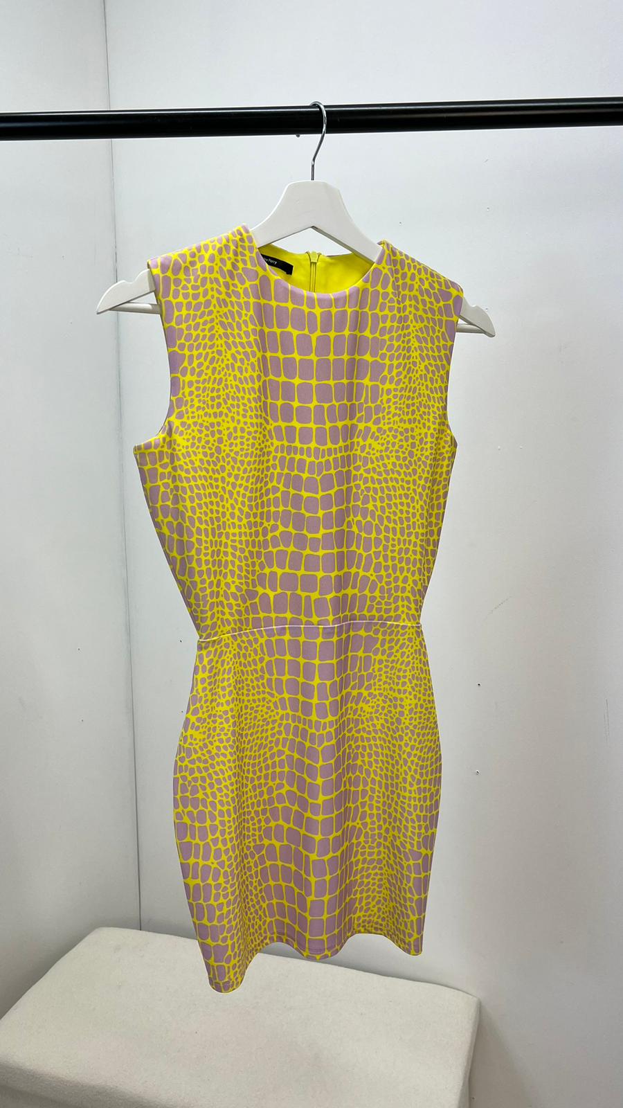 ALEX PERRY Yellow & Purple Dallon Mini Dress, Brand New- UK 10