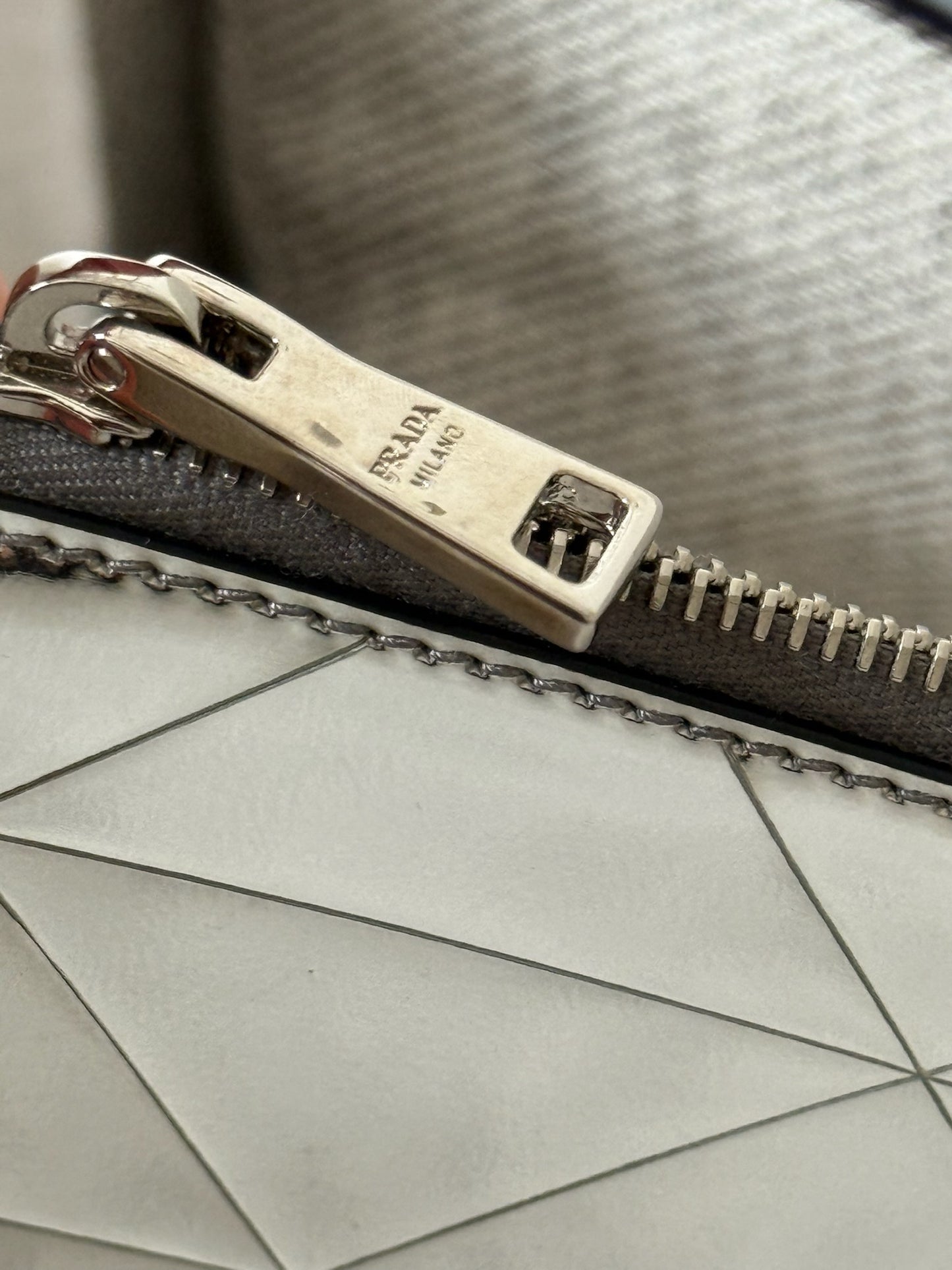 Prada Silver Metallic Leather Mini-Bag