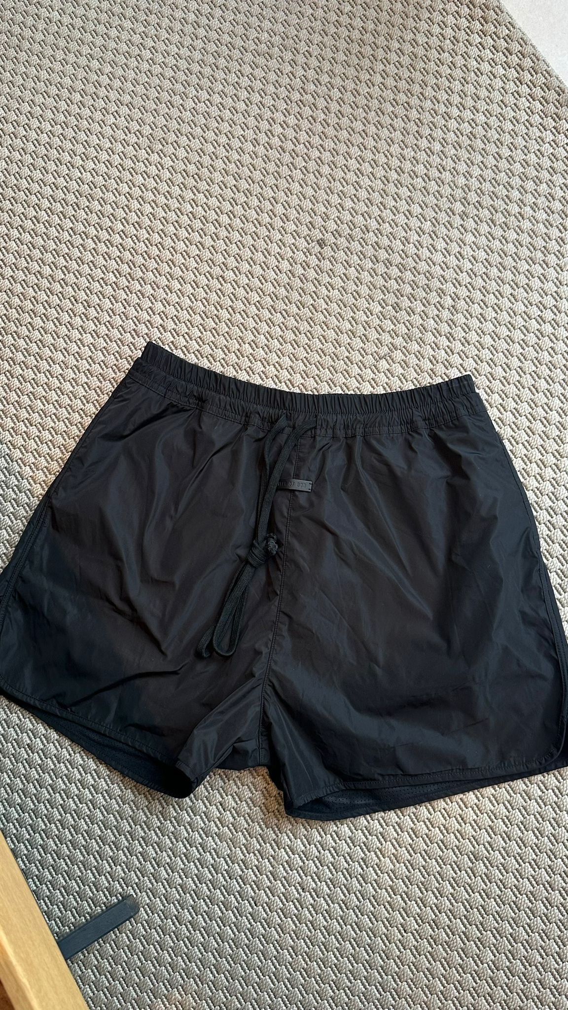 Fear Of God Black Nylon Shorts – Large