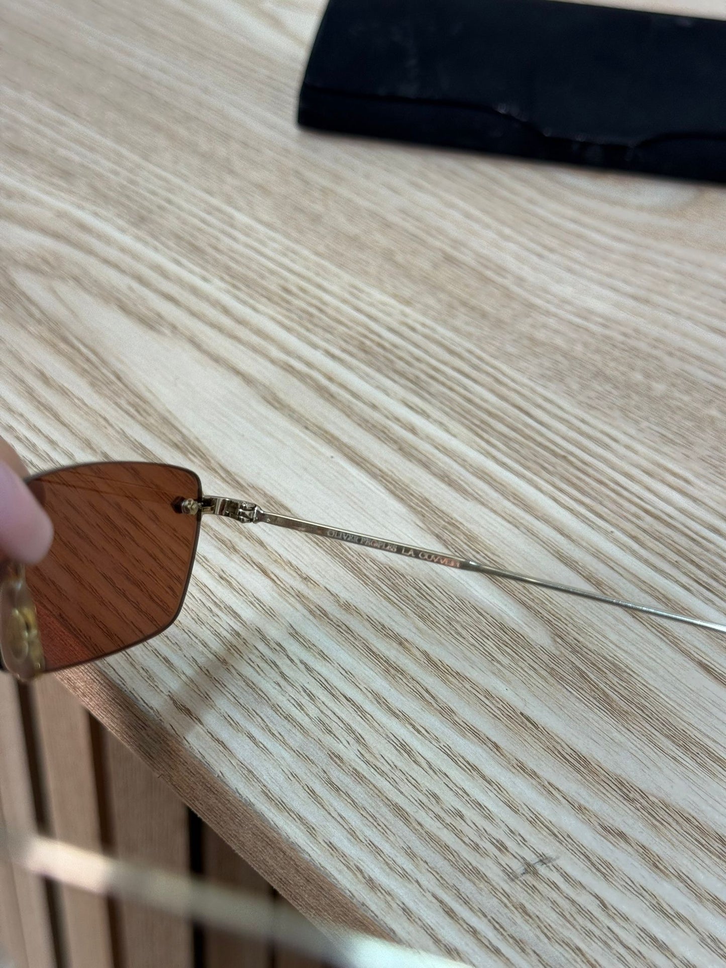 The Row Brown Skinny Sunglasses - One Size