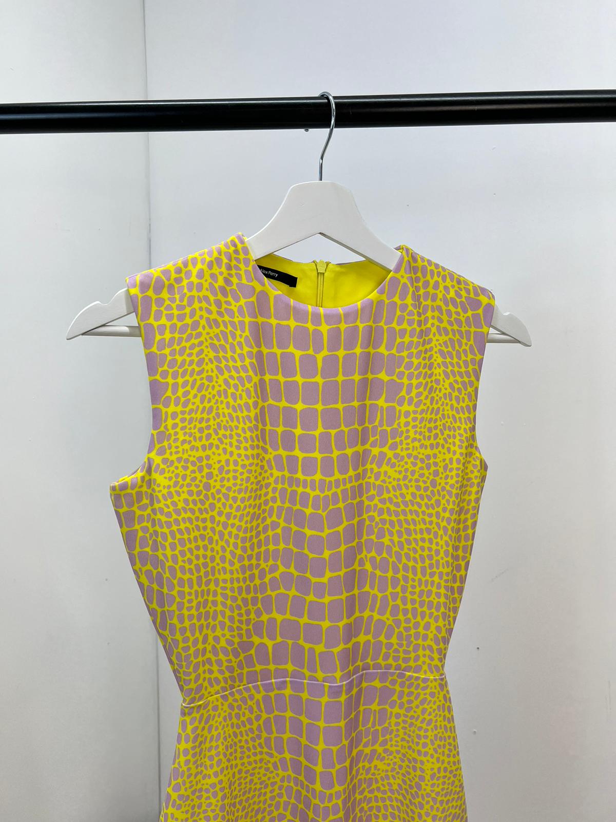 ALEX PERRY Yellow & Purple Dallon Mini Dress, Brand New- UK 10