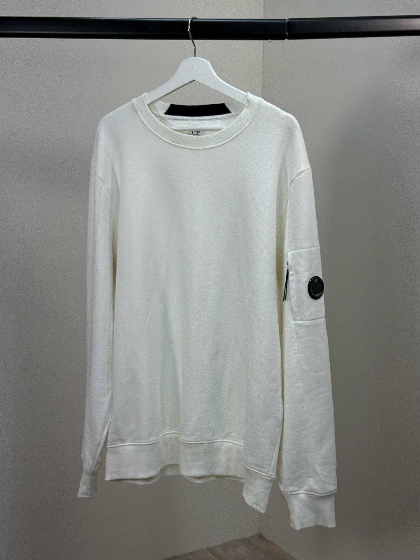 CP Company White Badge Logo Jumper - XXL