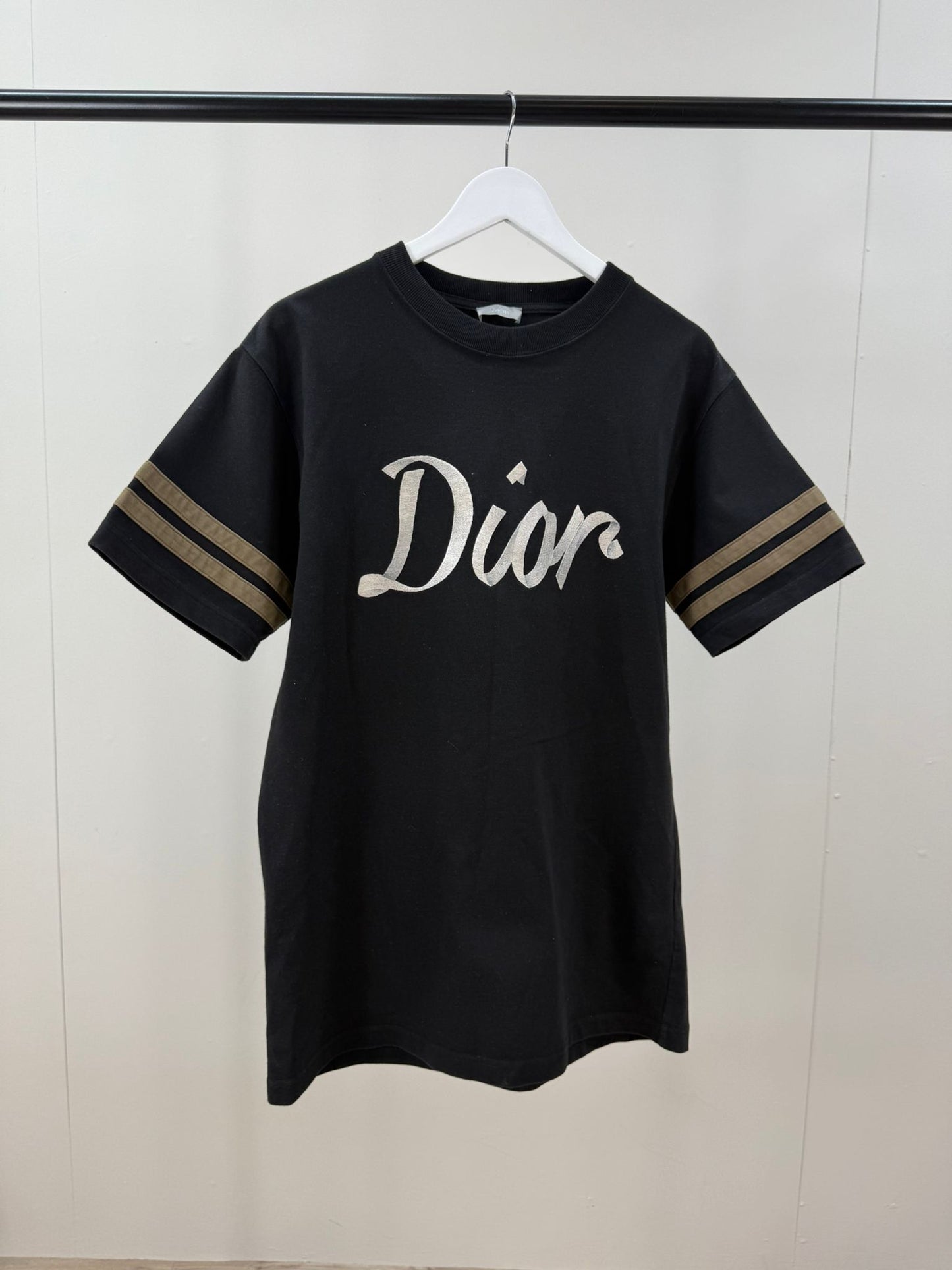 Dior Black Ribbon Logo T-Shirt-Small