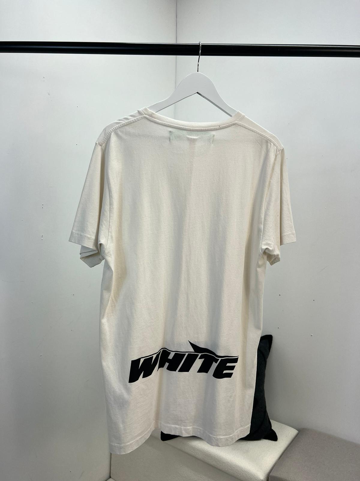 OFF-WHITE White Black Logo OFF T-Shirt - Large