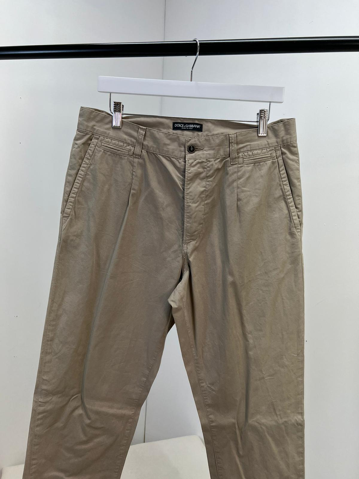 Dolce & Gabanna Beige Straight Leg Chino Trousers DRC(46/S-M)