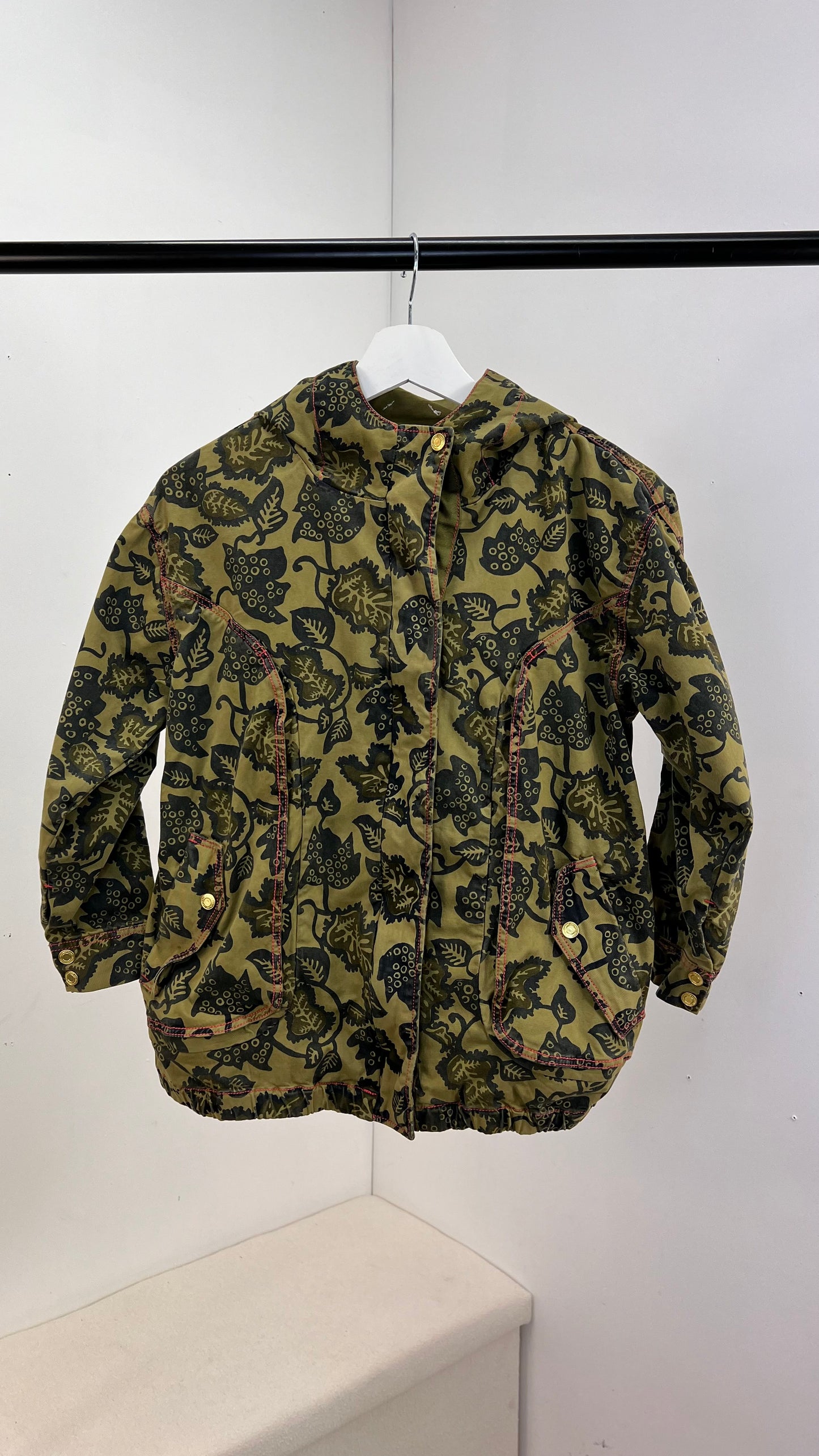 Kids LITTLE MARC JACOBS Khaki Logo Leaf Effect Jacket - Age 10
