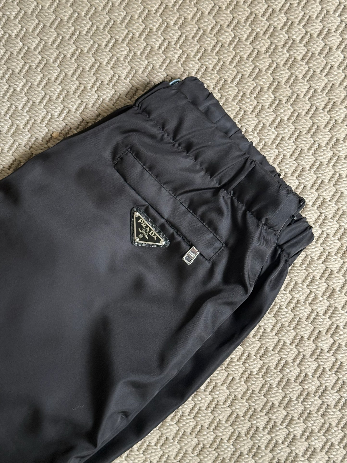 Prada Straight-Leg Re-Nylon Gabardine Trousers-42/Small