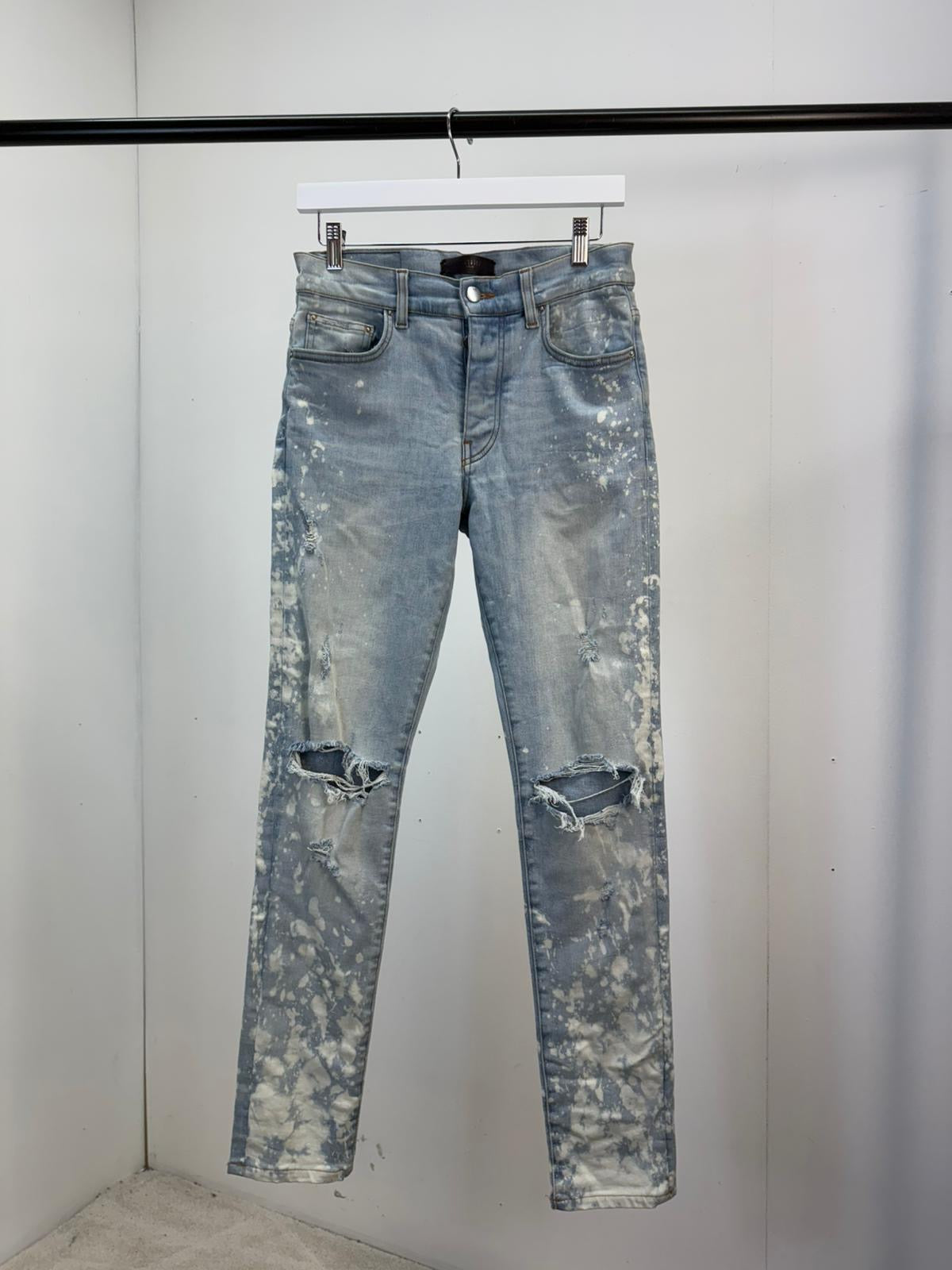 Amiri Light Blue Bleached Jeans -30
