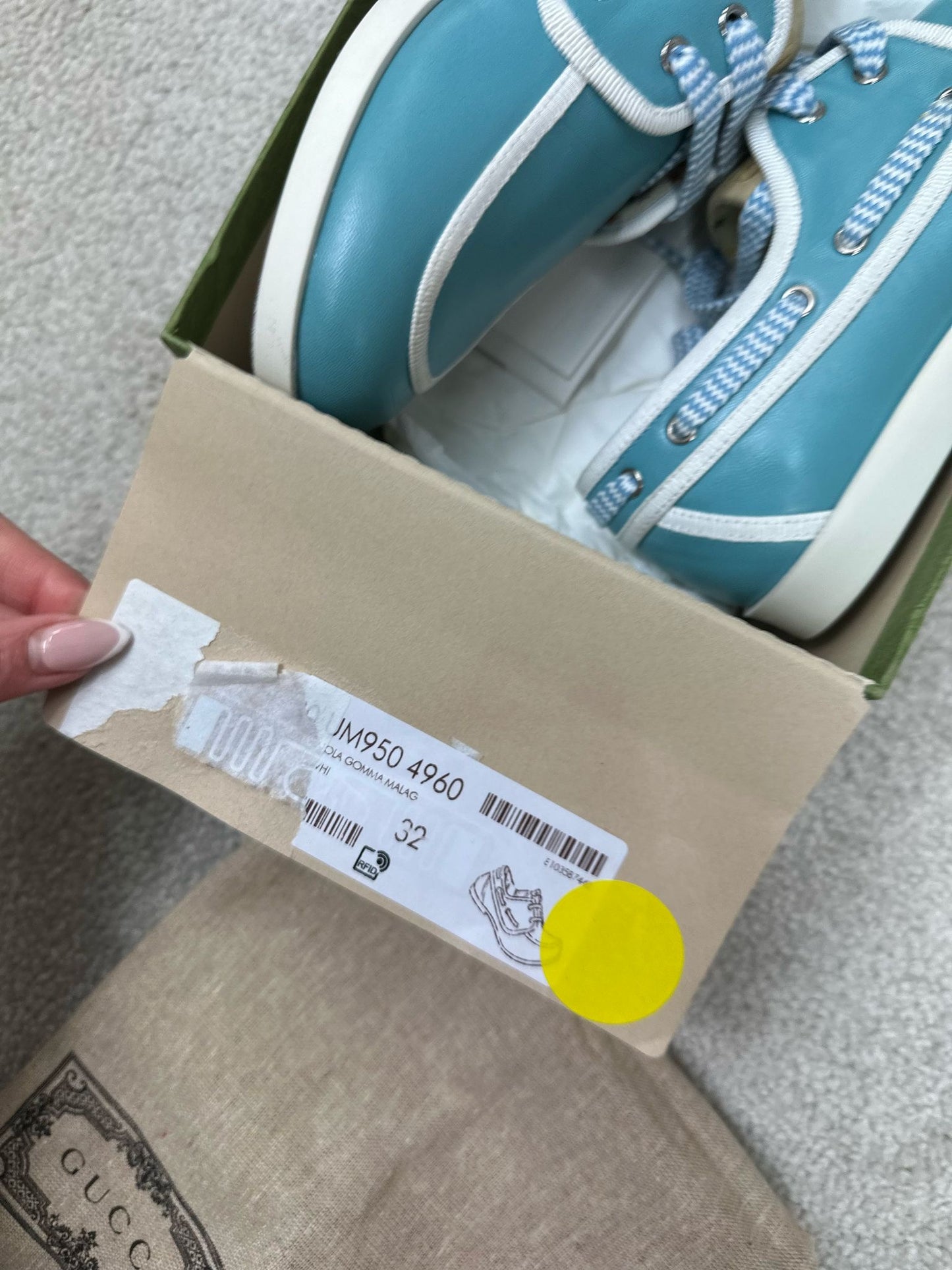 Kids Gucci Blue Boat Shoes - Brand New In box Eu 33