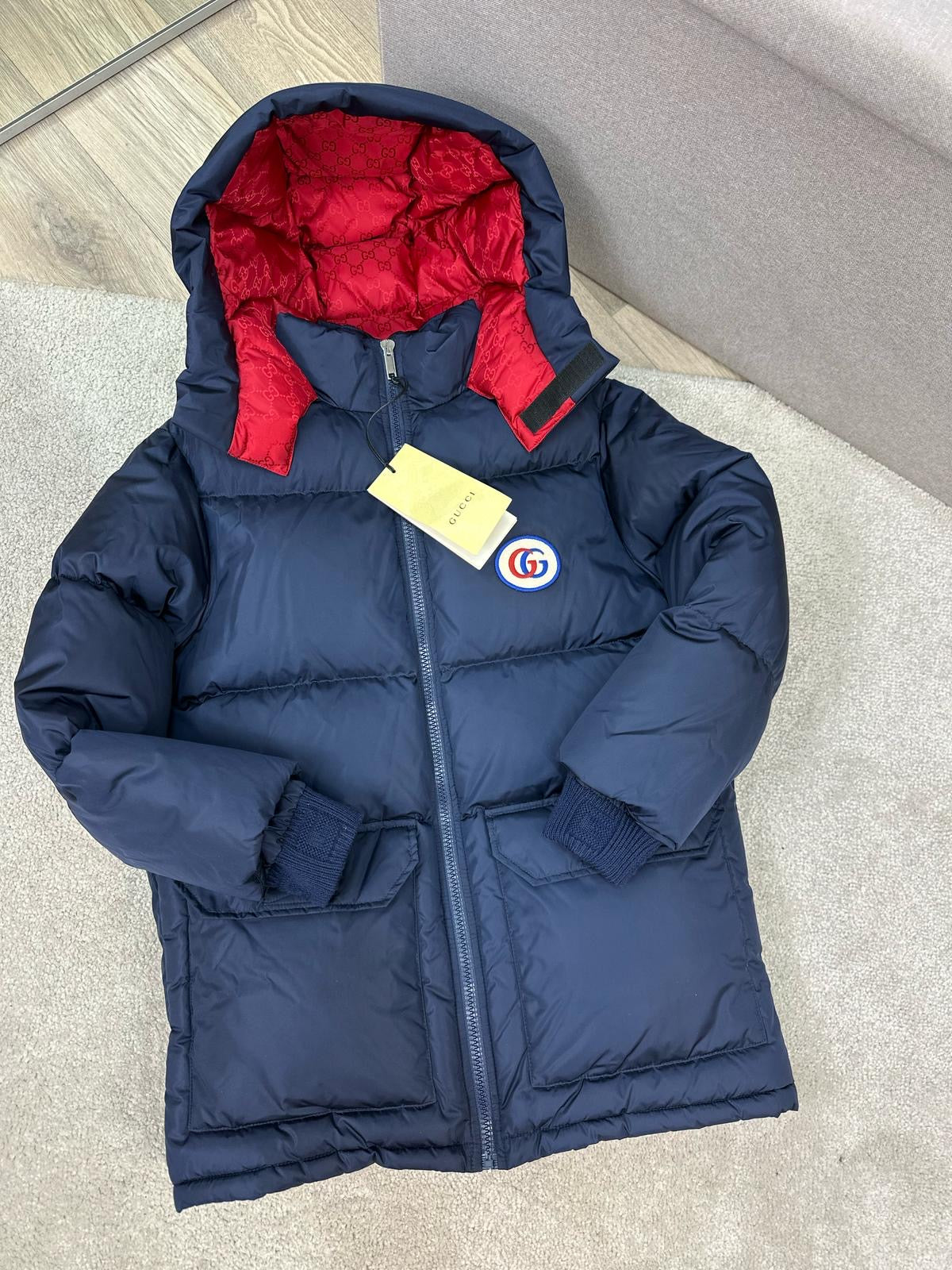 Gucci Navy GG Padded Coat - New in Tags Age 8