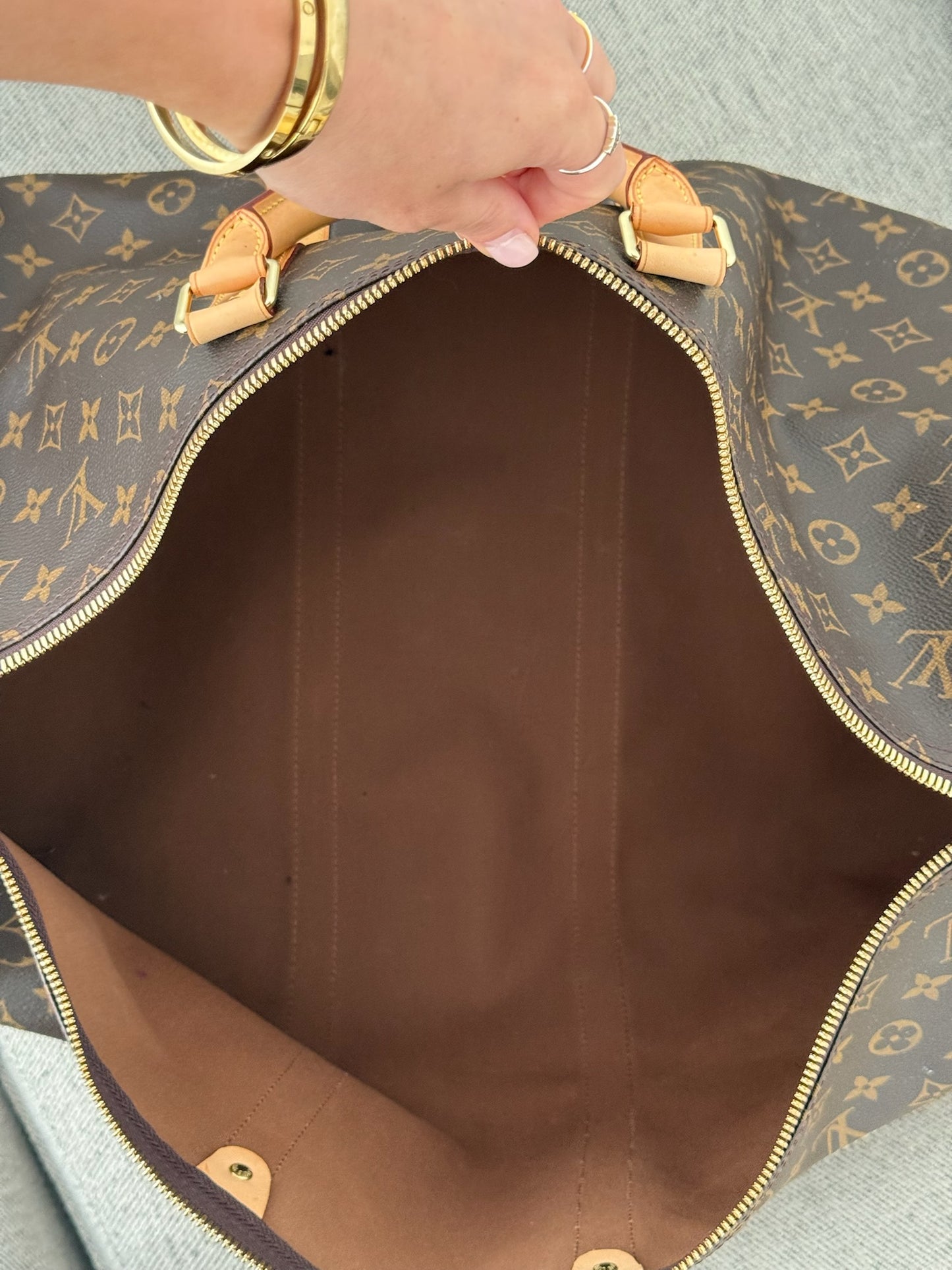 Louis Vuitton Keepall Bandoulière 55 Brown Monogram Bag