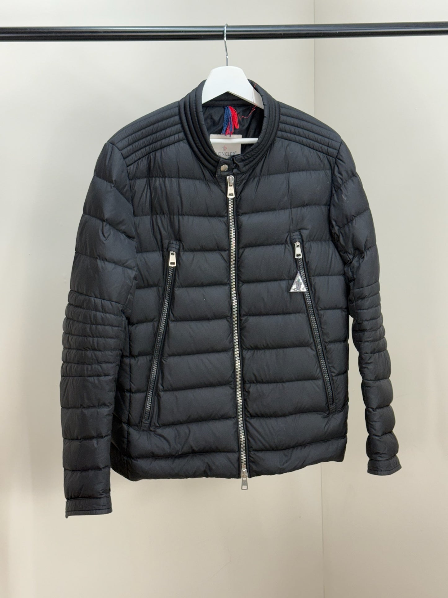 Moncler Black Zip Up Aubin Shell Padded Jacket - 4/Large