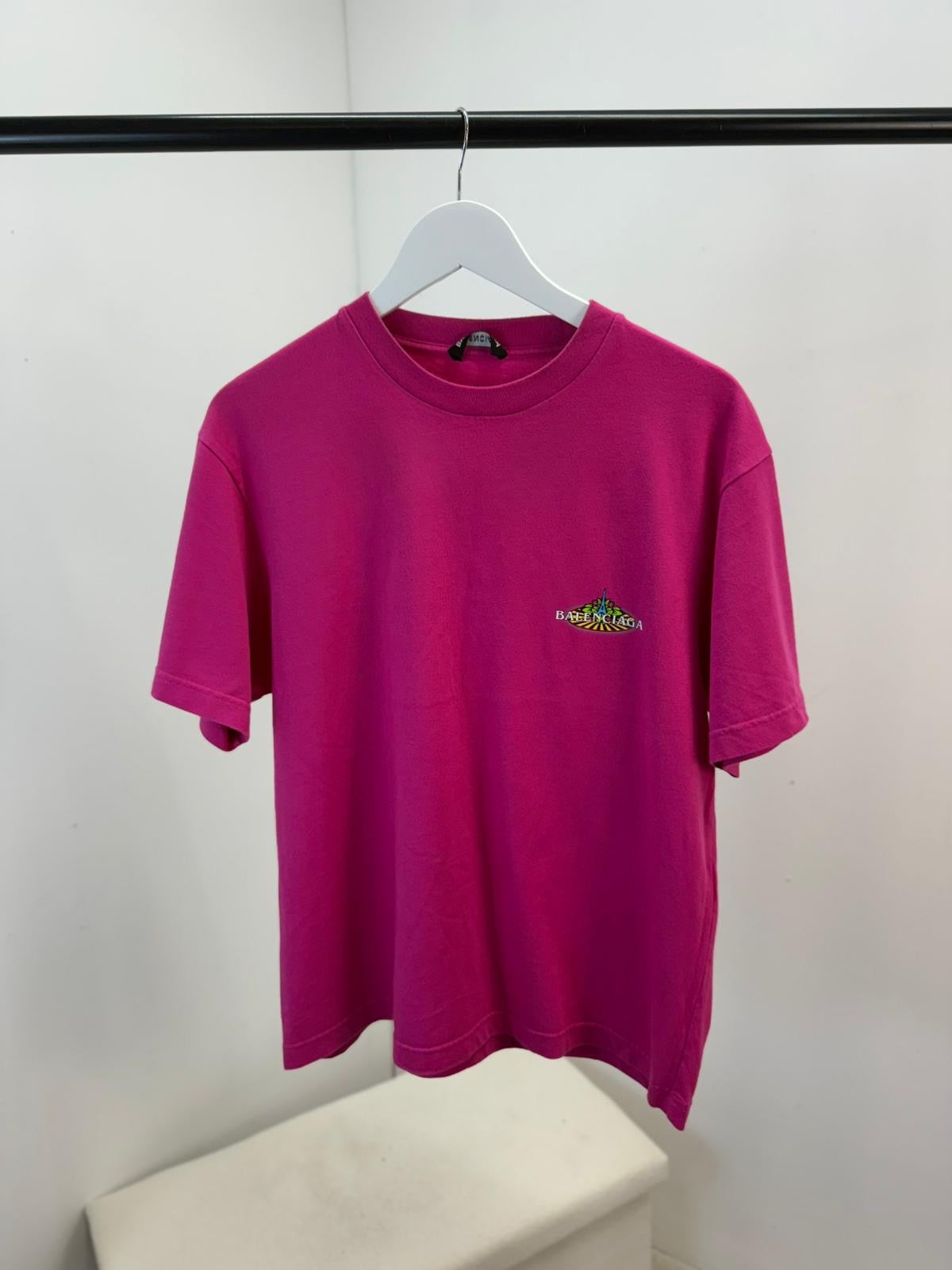 Balenciaga Pink Bonjour T-Shirt -XS Oversize