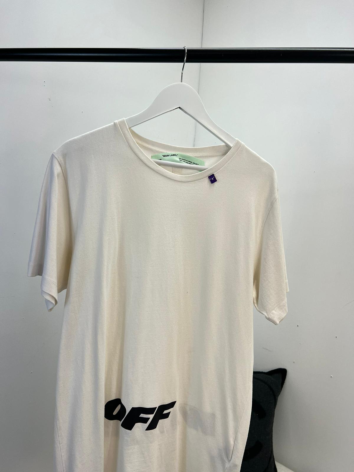 OFF-WHITE White Black Logo OFF T-Shirt - Large