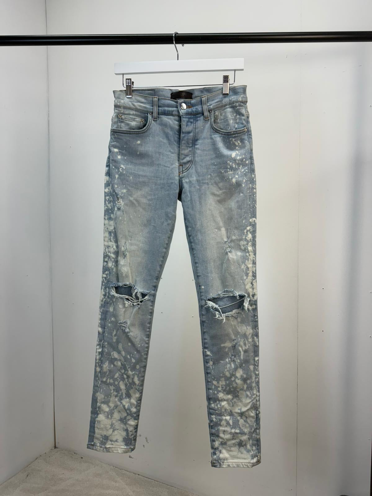 Amiri Light Blue Bleached Jeans -30