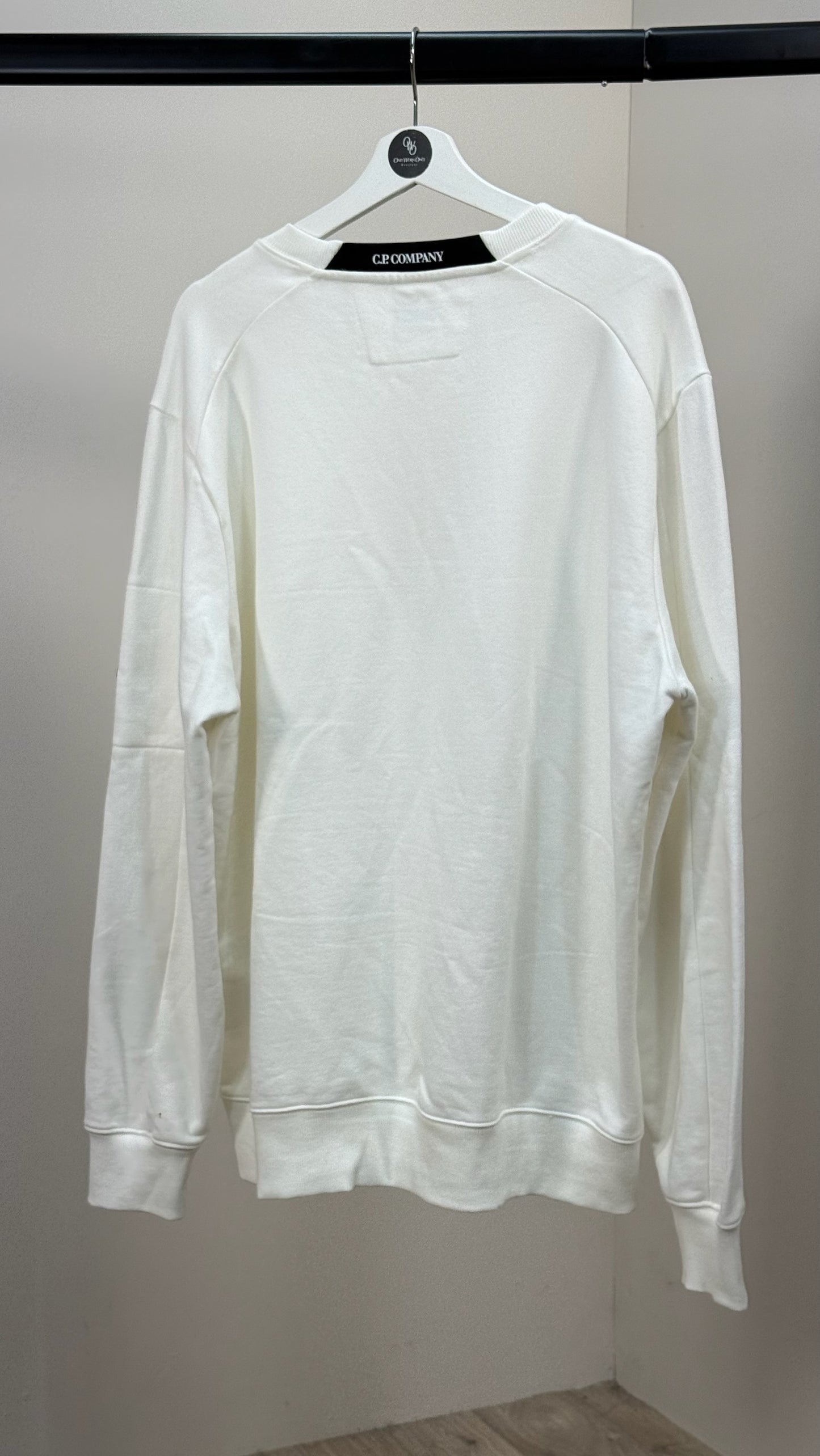 CP Company White Badge Logo Jumper - XXL