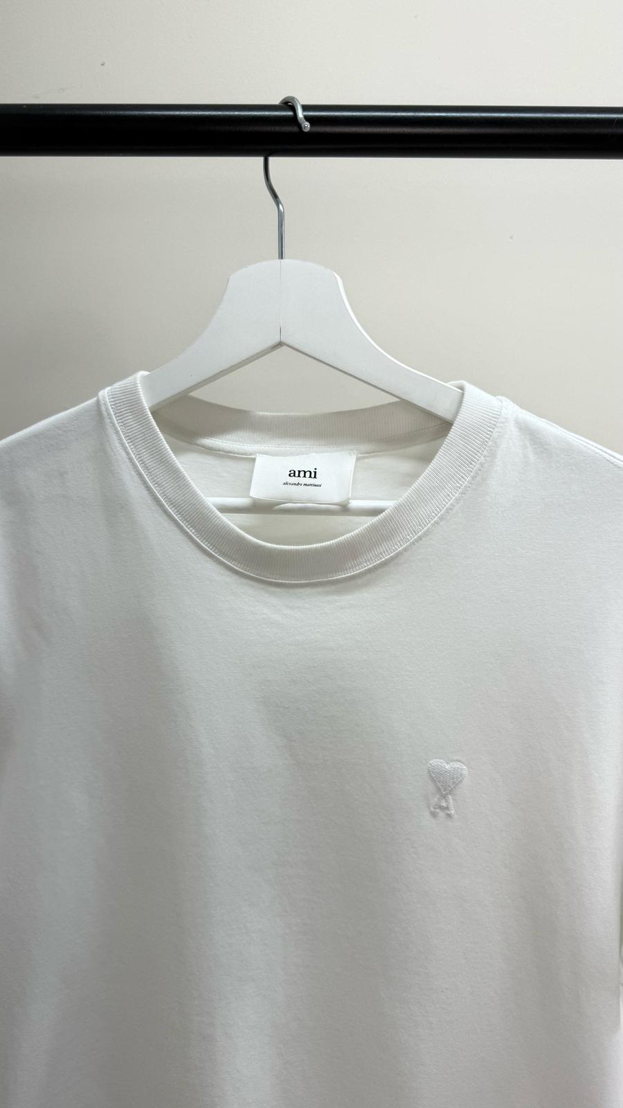 Ami White Heart T-Shirt-Medium