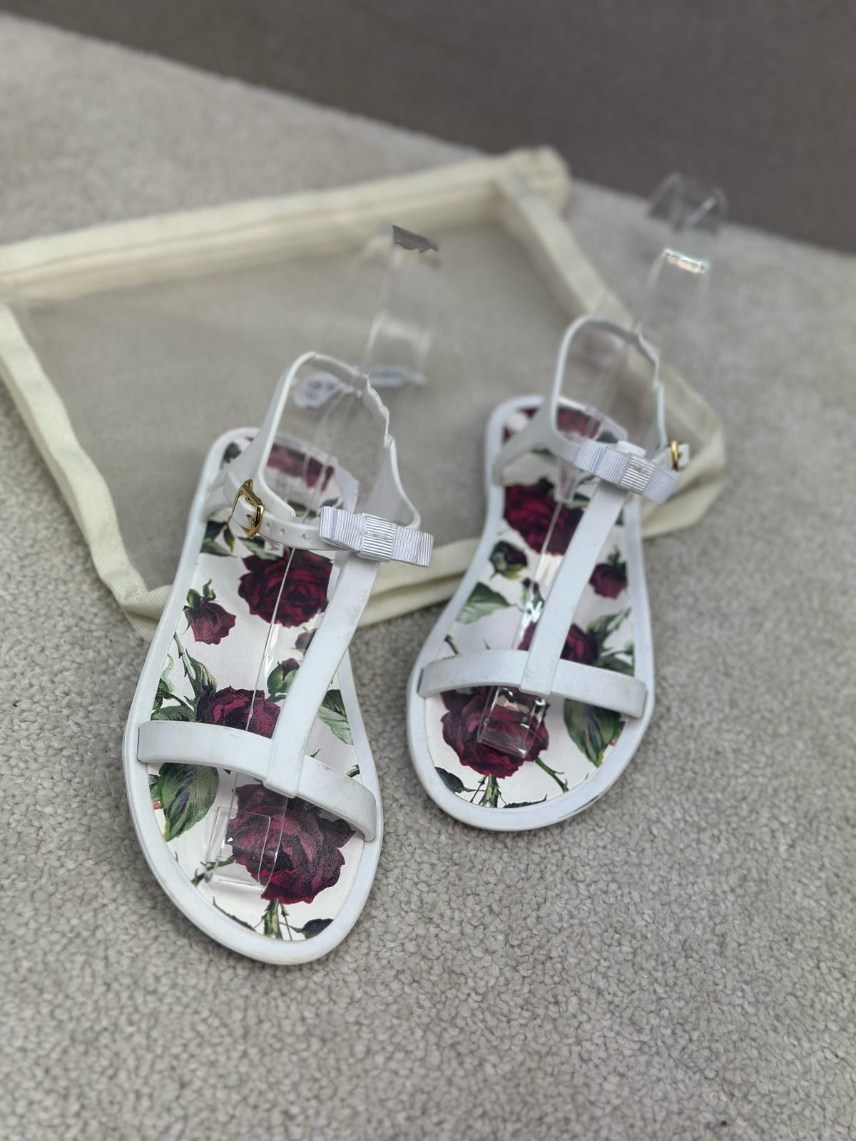 Kids Dolce & Gabbana White Strap Sandal - EU 30