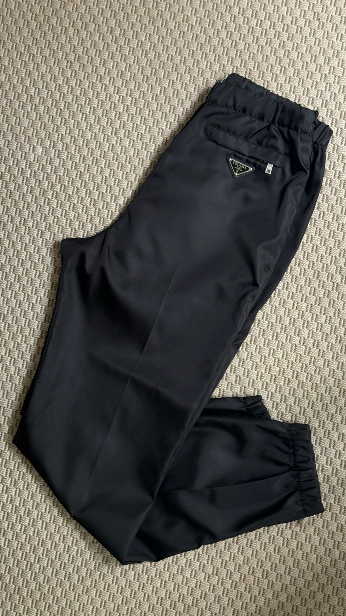 Prada Straight-Leg Re-Nylon Gabardine Trousers-42/Small