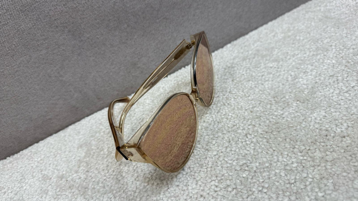 Linda Farrow Gold Cateye Oversize Sunglass’s