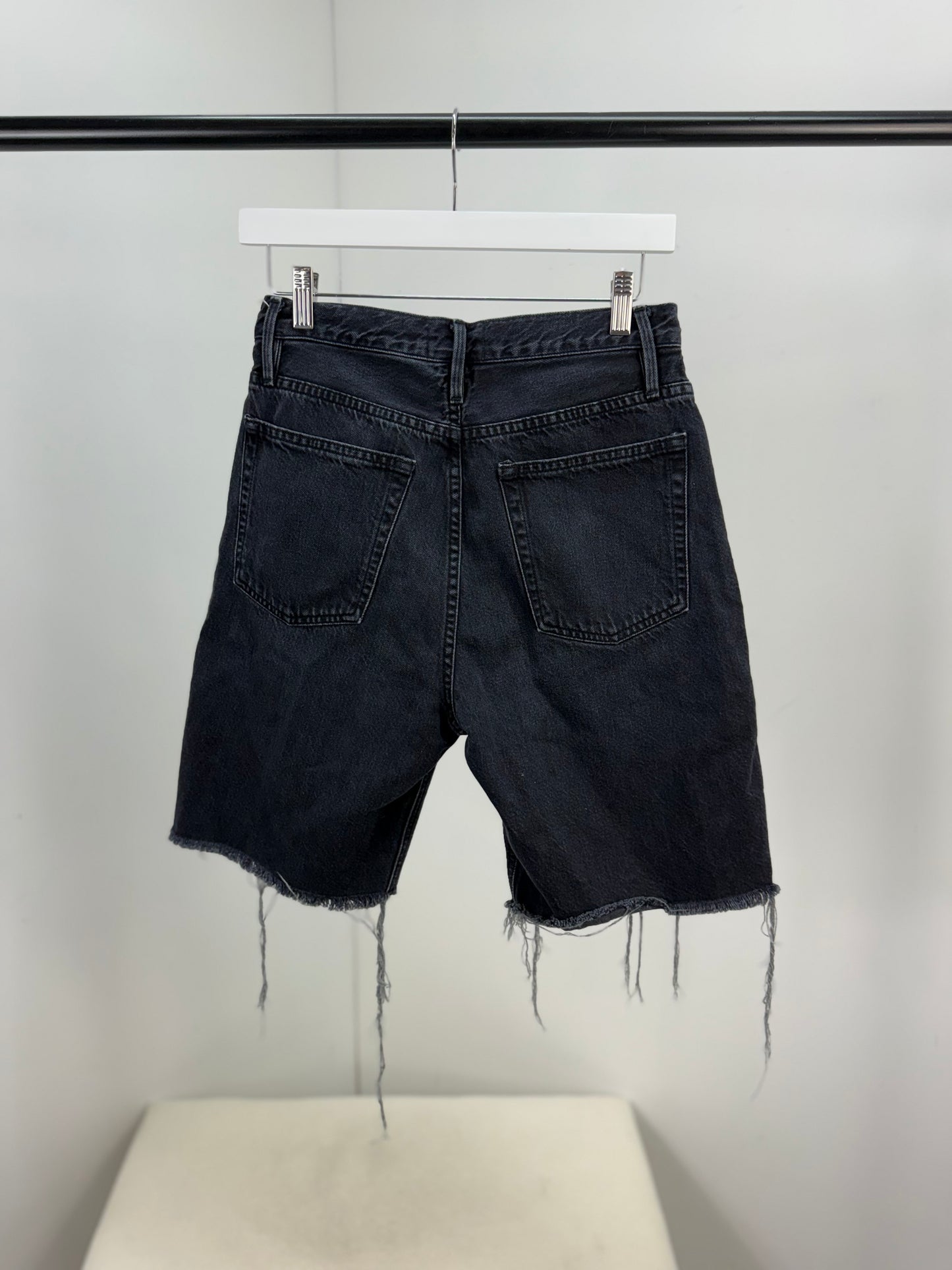 Frame Black Frey Denim Shorts - UK 8