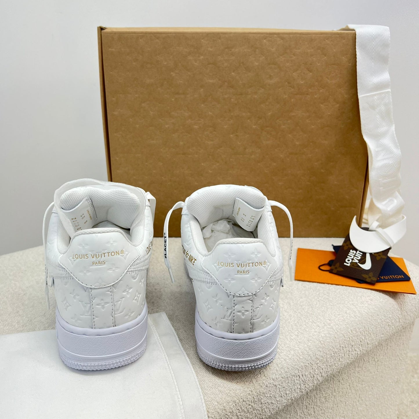 Louis Vuitton And Nike White "Air Force 1" By Virgil Abloh - Brand New In Box US 8/ UK 7.5