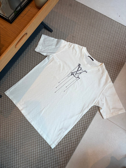 Louis Vuitton White LV Pendant Embroidery T-Shirt – XXL