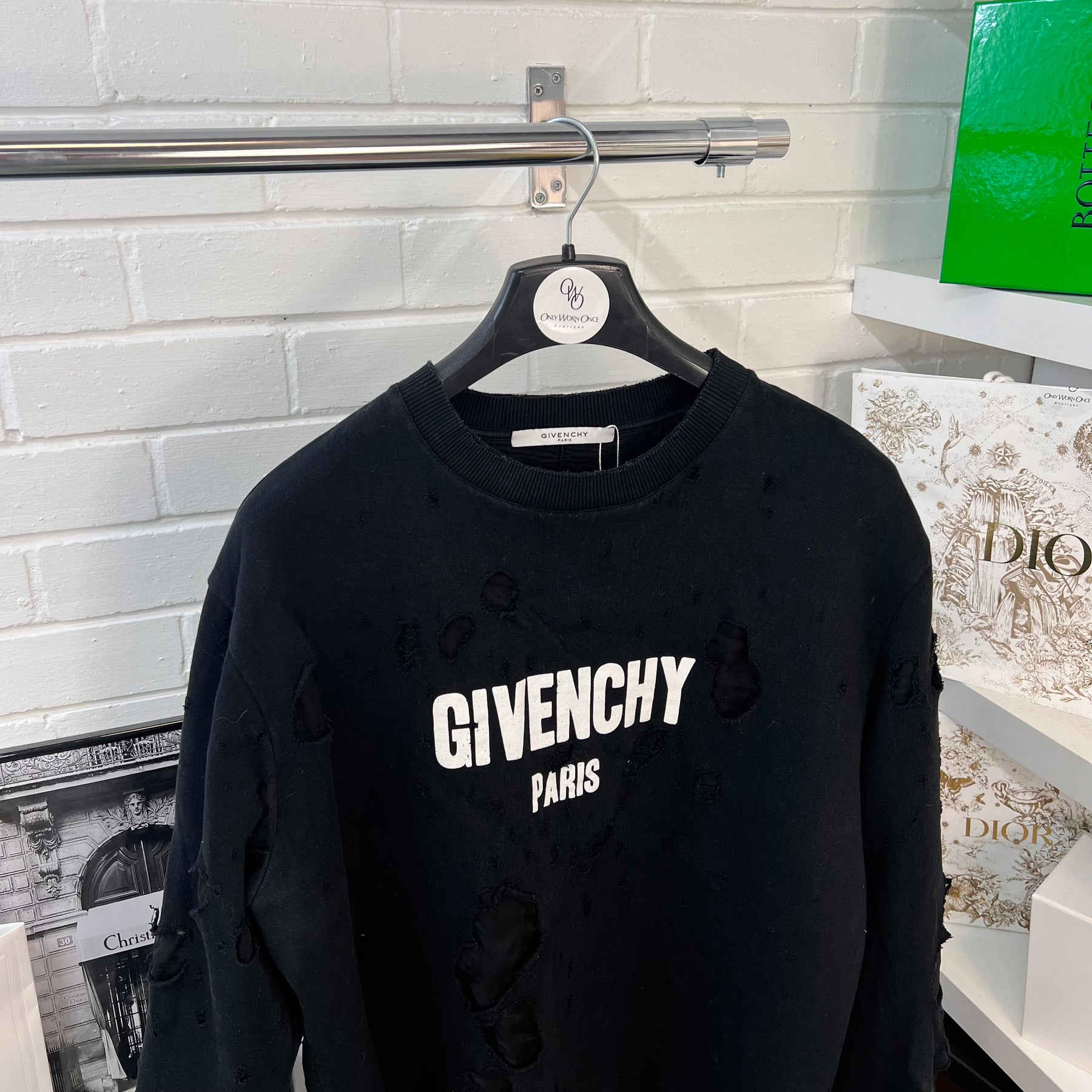 Givenchy Black Distressed Jumper XXL Cuban Fit