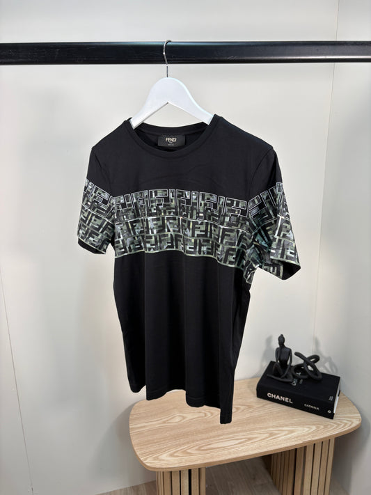 Fendi Black & Camo FF Print T-Shirt – Small