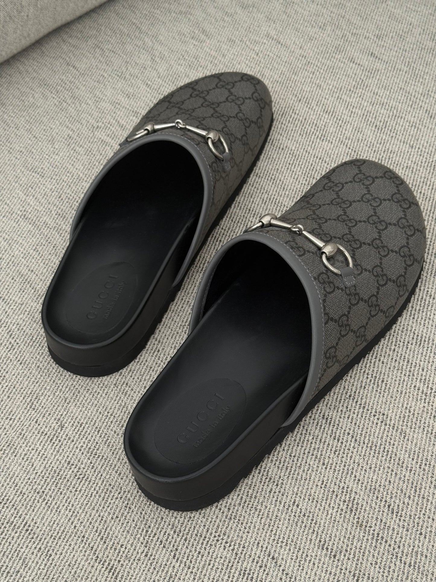 Gucci GG Horsebite Slider Mules- UK 10 Brand New