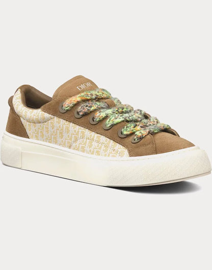 Dior B33 Khaki Oblique Suede Trainers – UK 8