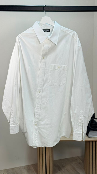 Balenciaga White Unifit Collared Shirt - Small
