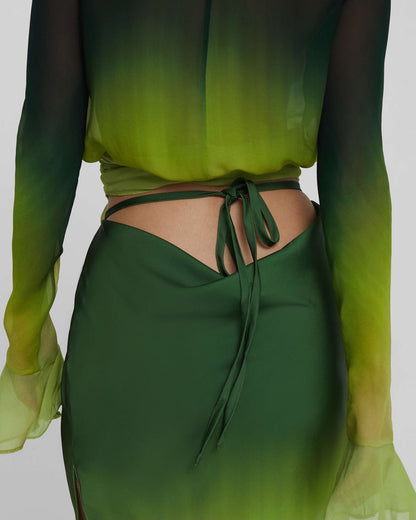 Rat & Boa Green Cypress Skirt-XXS