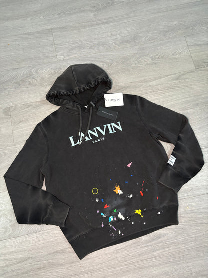 Lanvin X Gallery Dept Black Paint Splash Hoodie – New In Tags Large