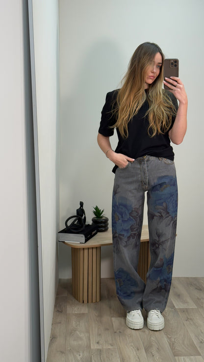 The Attico Black Join Us Upstairs Plain T-shirt - IT 38/S-M