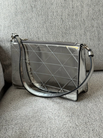 Prada Silver Metallic Leather Mini-Bag